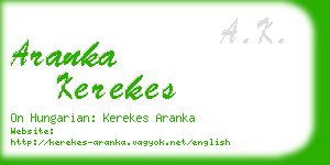 aranka kerekes business card